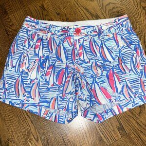 Lilly Pulitzer Callahan Shorts Multicolor Abstract Print Size 6